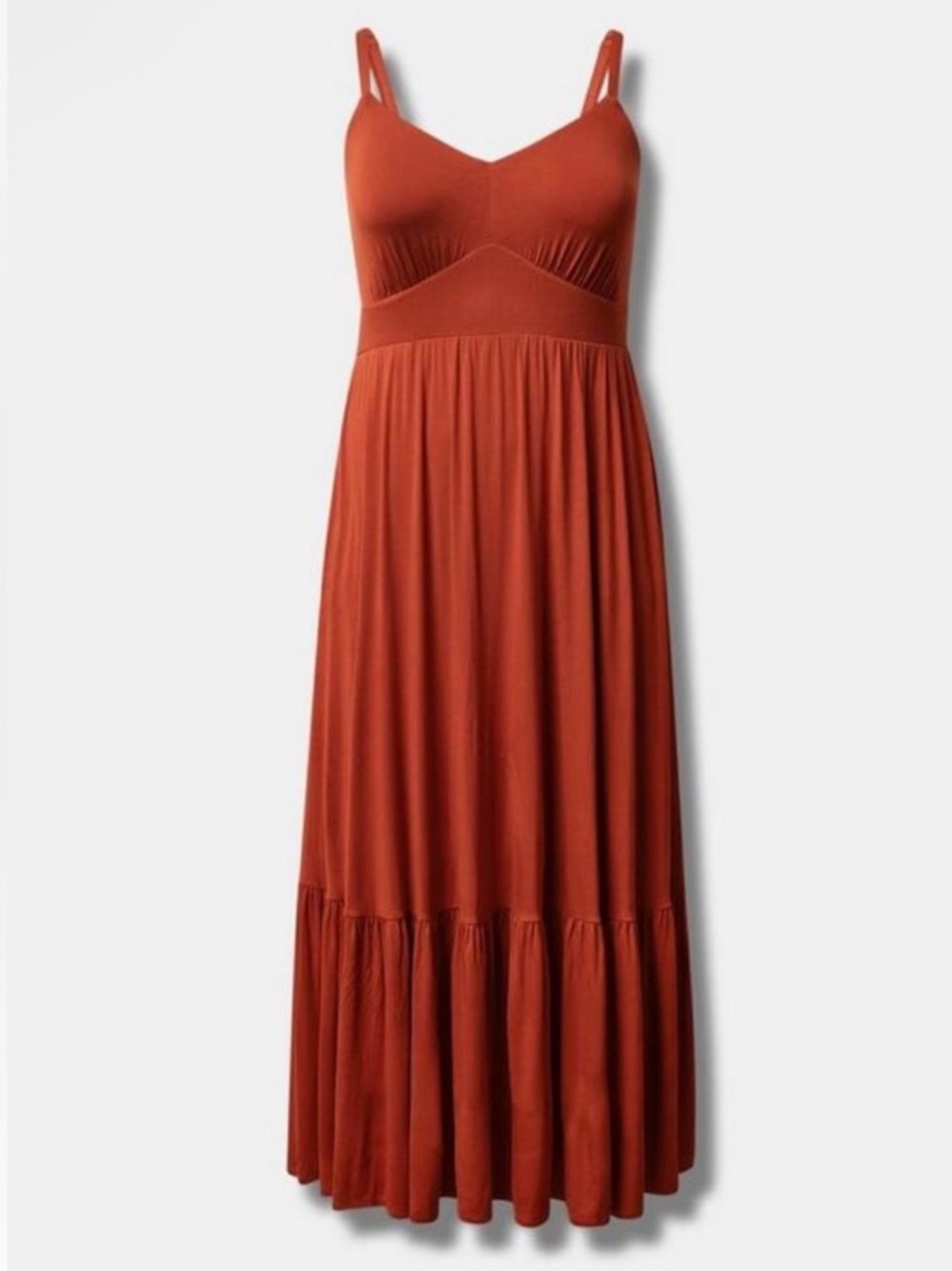 Torrid Burnt Orange Spaghetti-Strap Maxi Dress